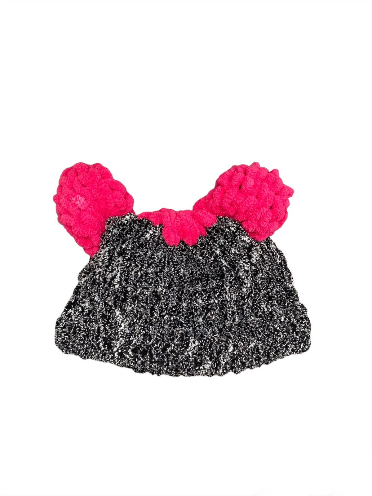 Handmade × Japanese Brand Handmade Knitted Hat Teddy Bear Bunny Style Tiktok Size ONE SIZE - 3 Thumbnail