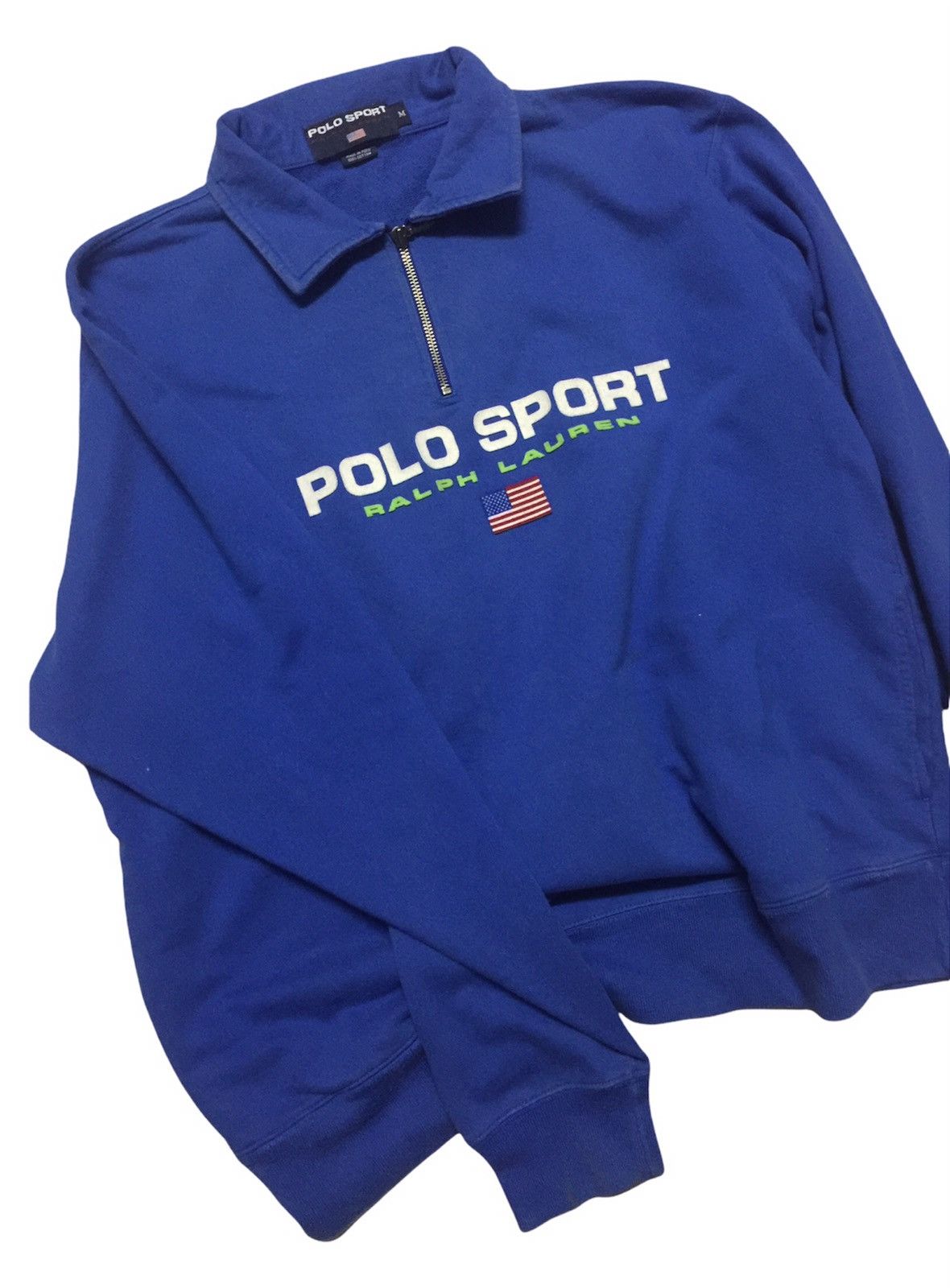 image of Polo Ralph Lauren Polo Sport Ralph Laurent Half Zipper Jumper Medium in Blue, Men's