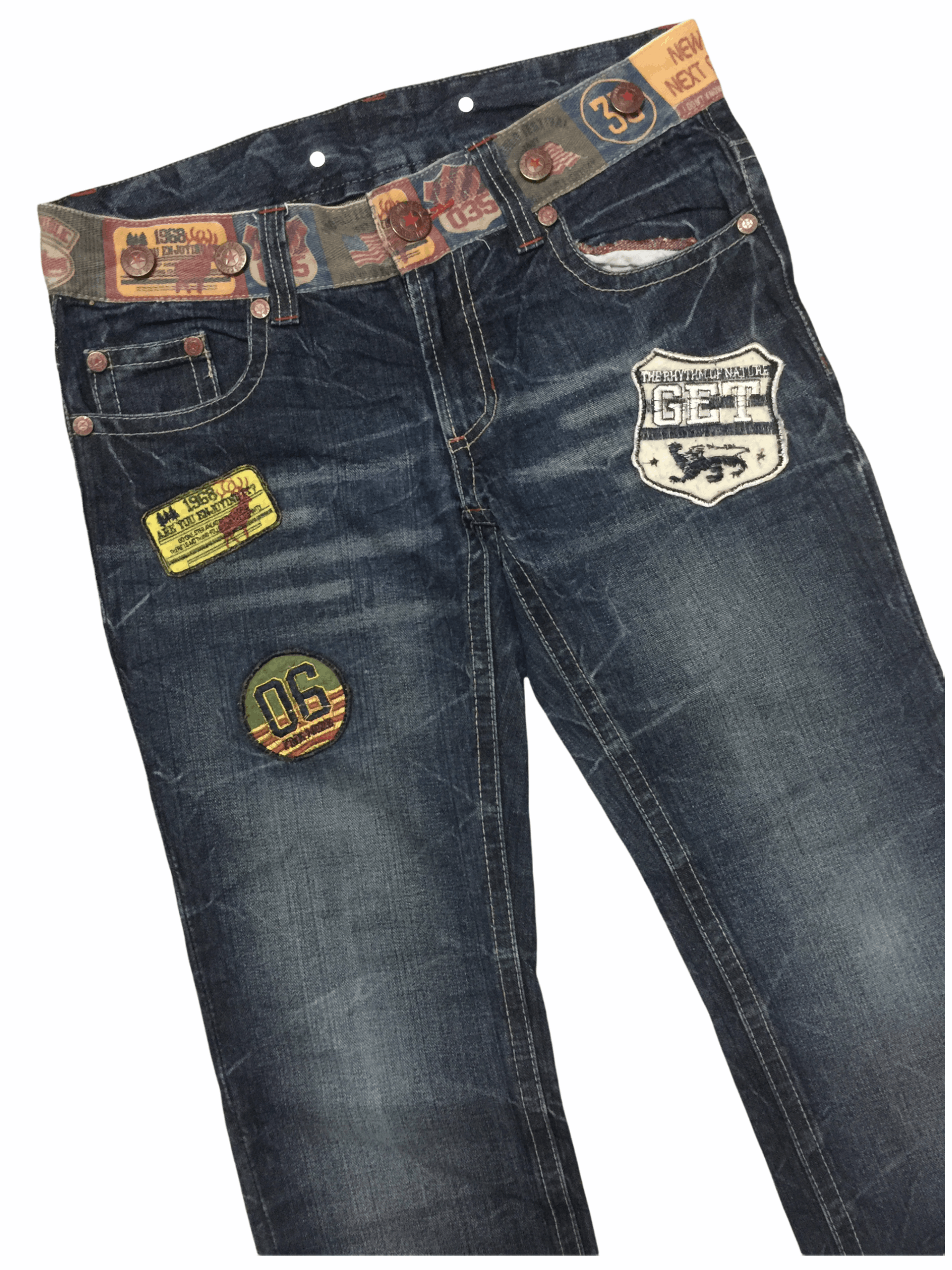 Japanese Brand Japanese Brand Inspired Hysteric Glamour Multicolored Jeans Size US 32 / EU 48 - 2 Thumbnail