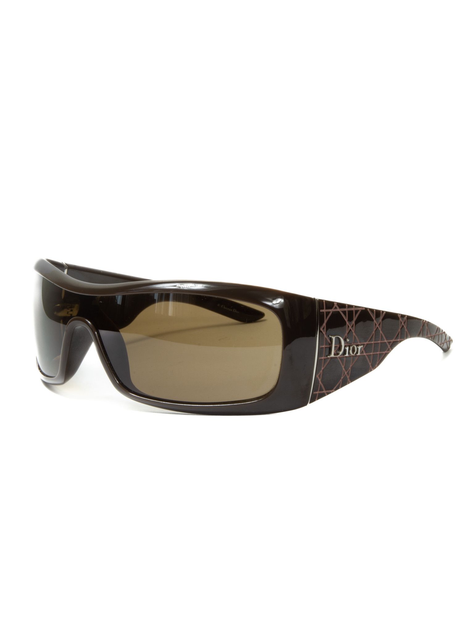 image of Dior Cannage 2 Facemask Dior Sunglasses in Dark Brown, Men's
