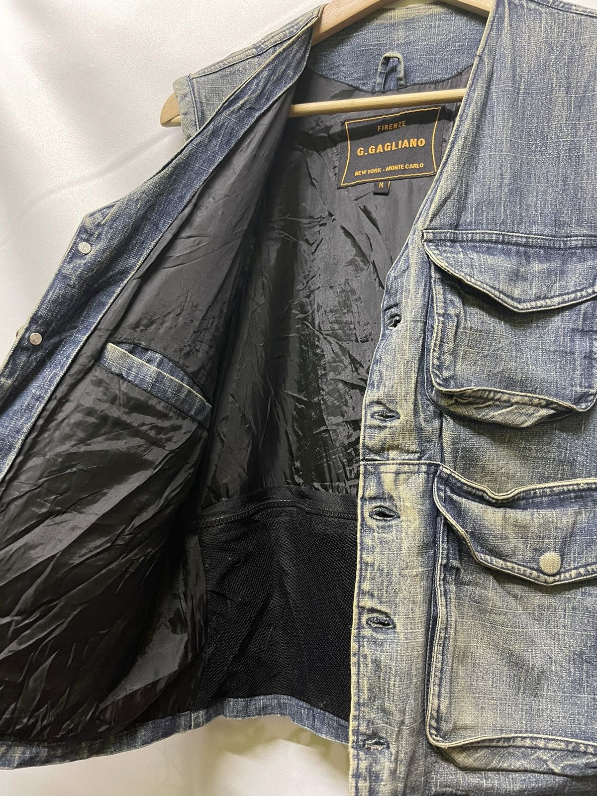 Vintage VINTAGE G.GAGLIANO MONTE CARLO DENIM VEST Size US M / EU 48-50 / 2 - 9 Thumbnail