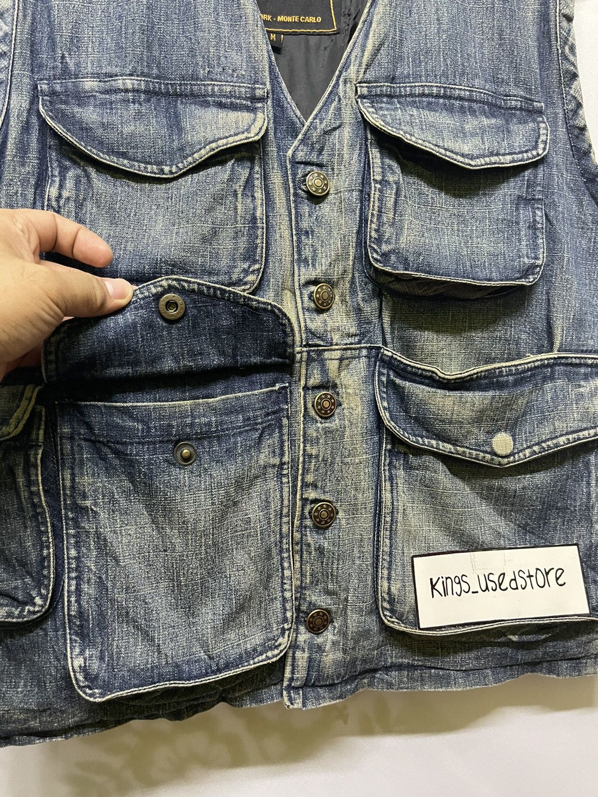 Vintage VINTAGE G.GAGLIANO MONTE CARLO DENIM VEST Size US M / EU 48-50 / 2 - 5 Thumbnail