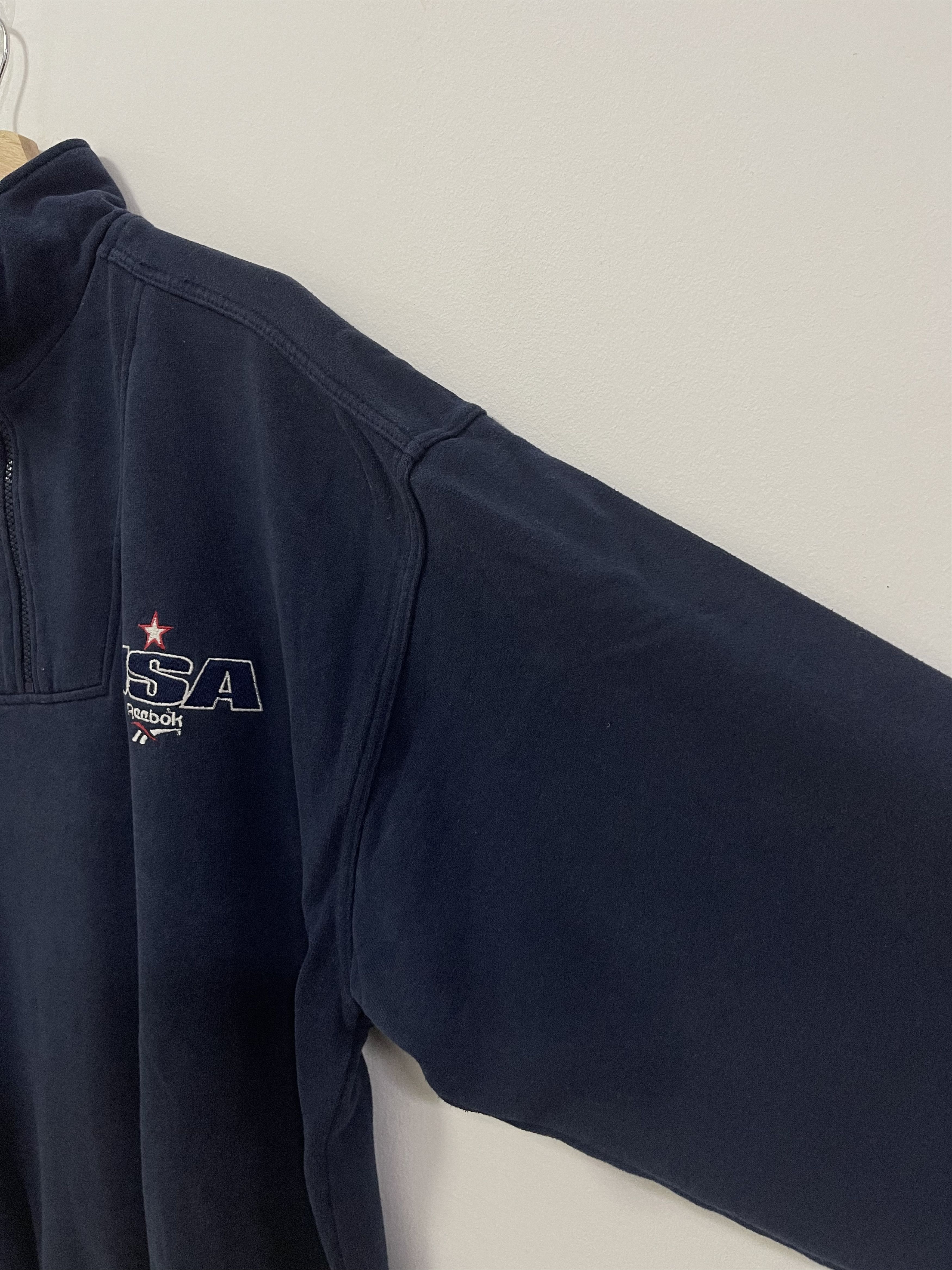 Reebok × Vintage Vintage Reebok Usa Flag Half Zip Sweatshirt Size US M / EU 48-50 / 2 - 6 Thumbnail