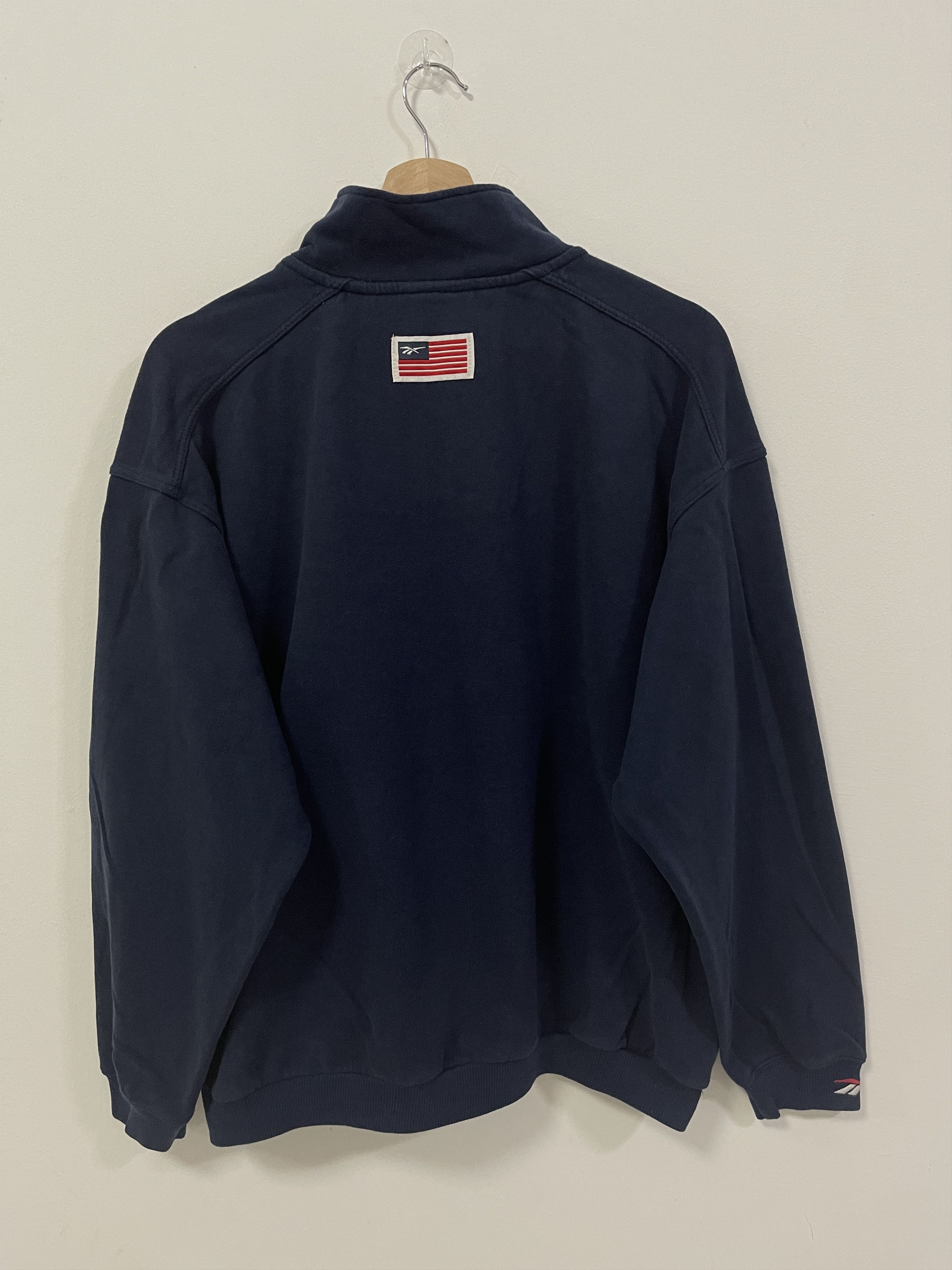 Reebok × Vintage Vintage Reebok Usa Flag Half Zip Sweatshirt Size US M / EU 48-50 / 2 - 9 Thumbnail