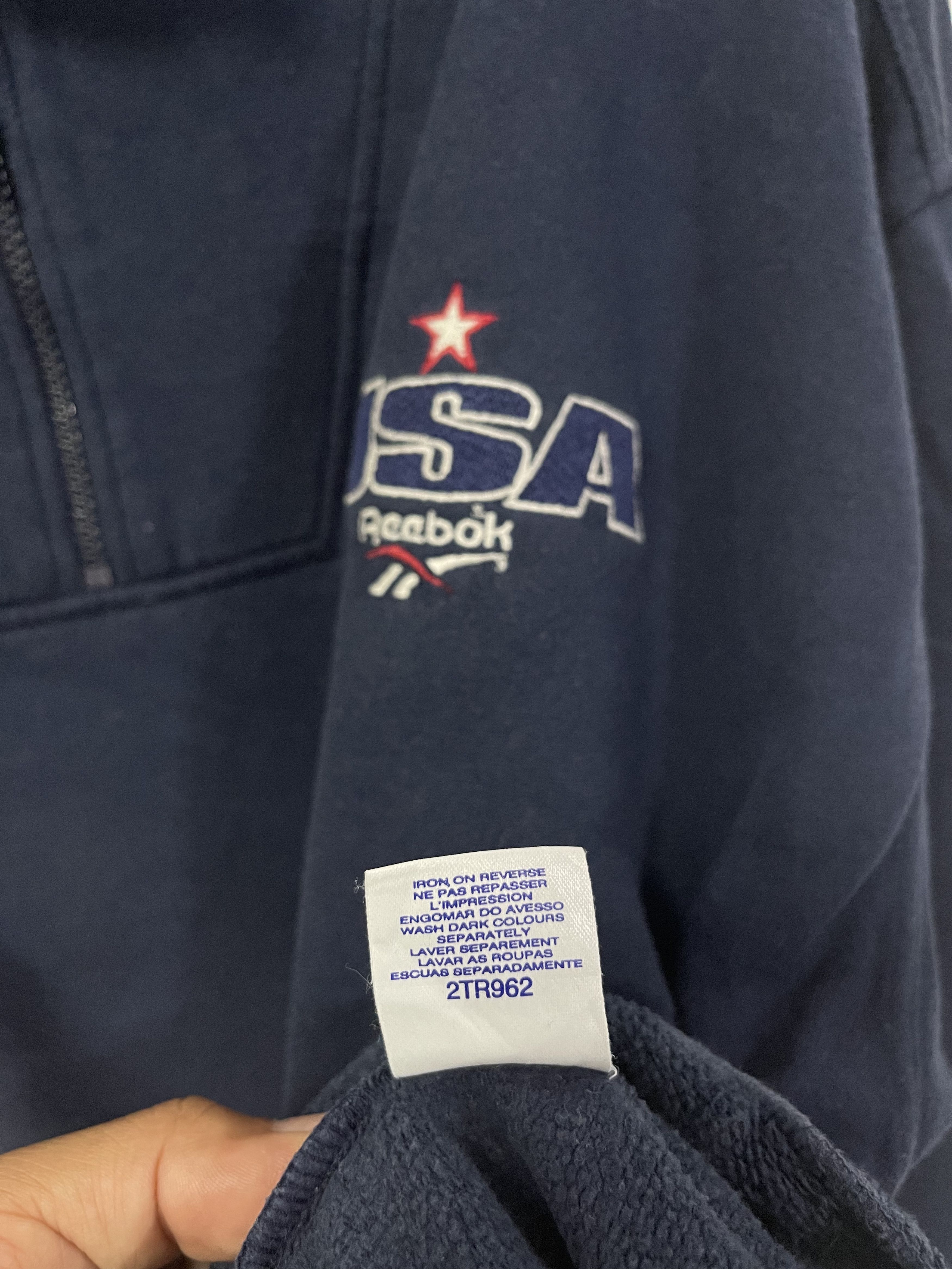 Reebok retro flag half zip top