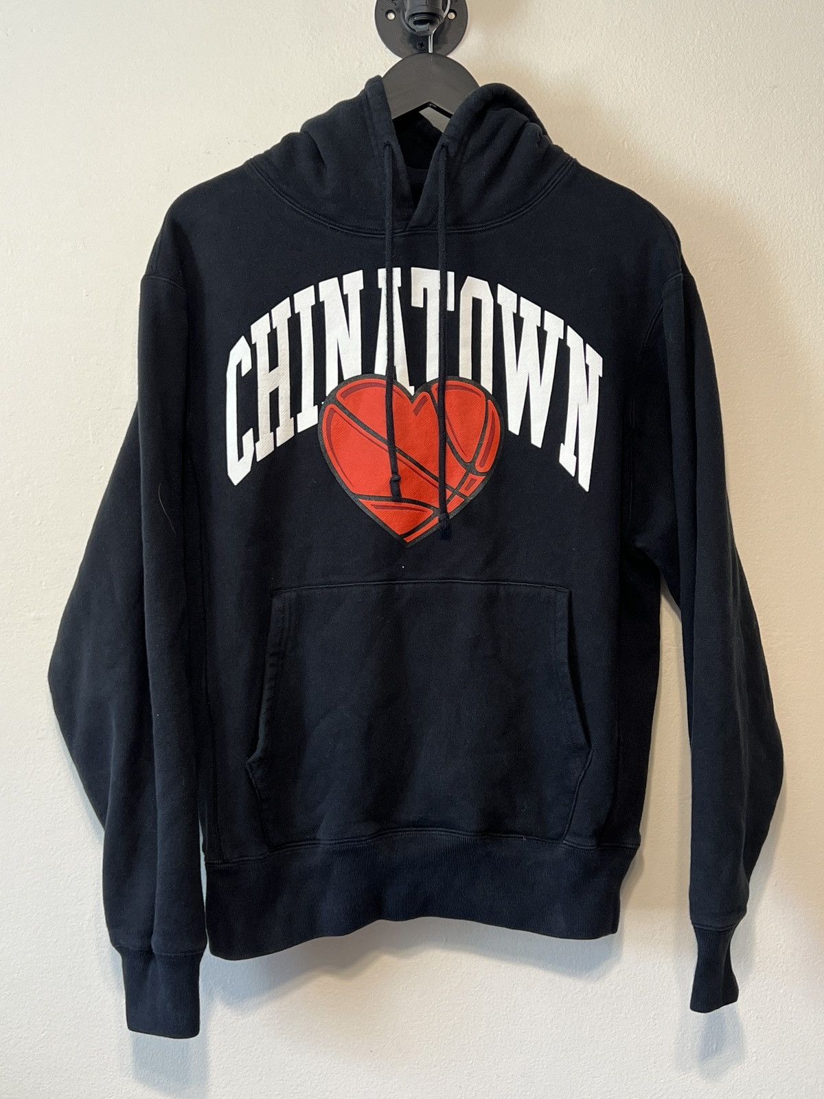 NWT CHINATOWN MARKET PATCH WORK BLACK HOODIES 2024 SZ MEDIUM M