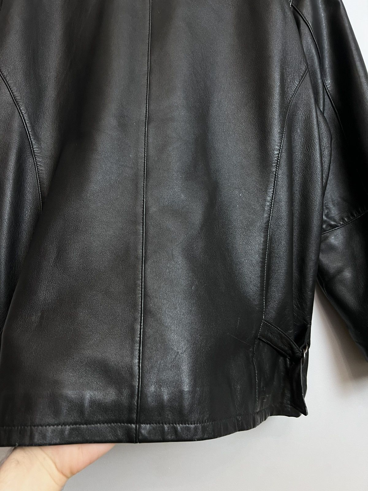 Leather Vintage Genuine Real Leather Jacket High Quality Rock Punk Size US M / EU 48-50 / 2 - 5 Thumbnail