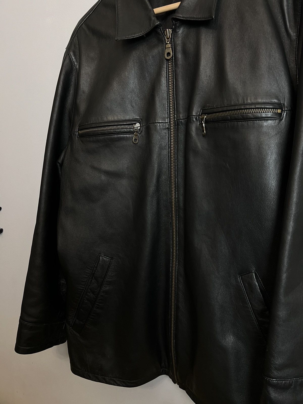 Leather Vintage Genuine Real Leather Jacket High Quality Rock Punk Size US M / EU 48-50 / 2 - 6 Thumbnail