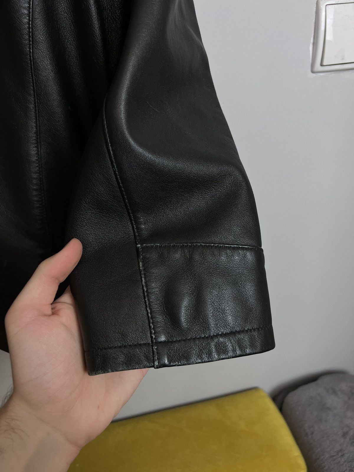 Leather Vintage Genuine Real Leather Jacket High Quality Rock Punk Size US M / EU 48-50 / 2 - 9 Thumbnail