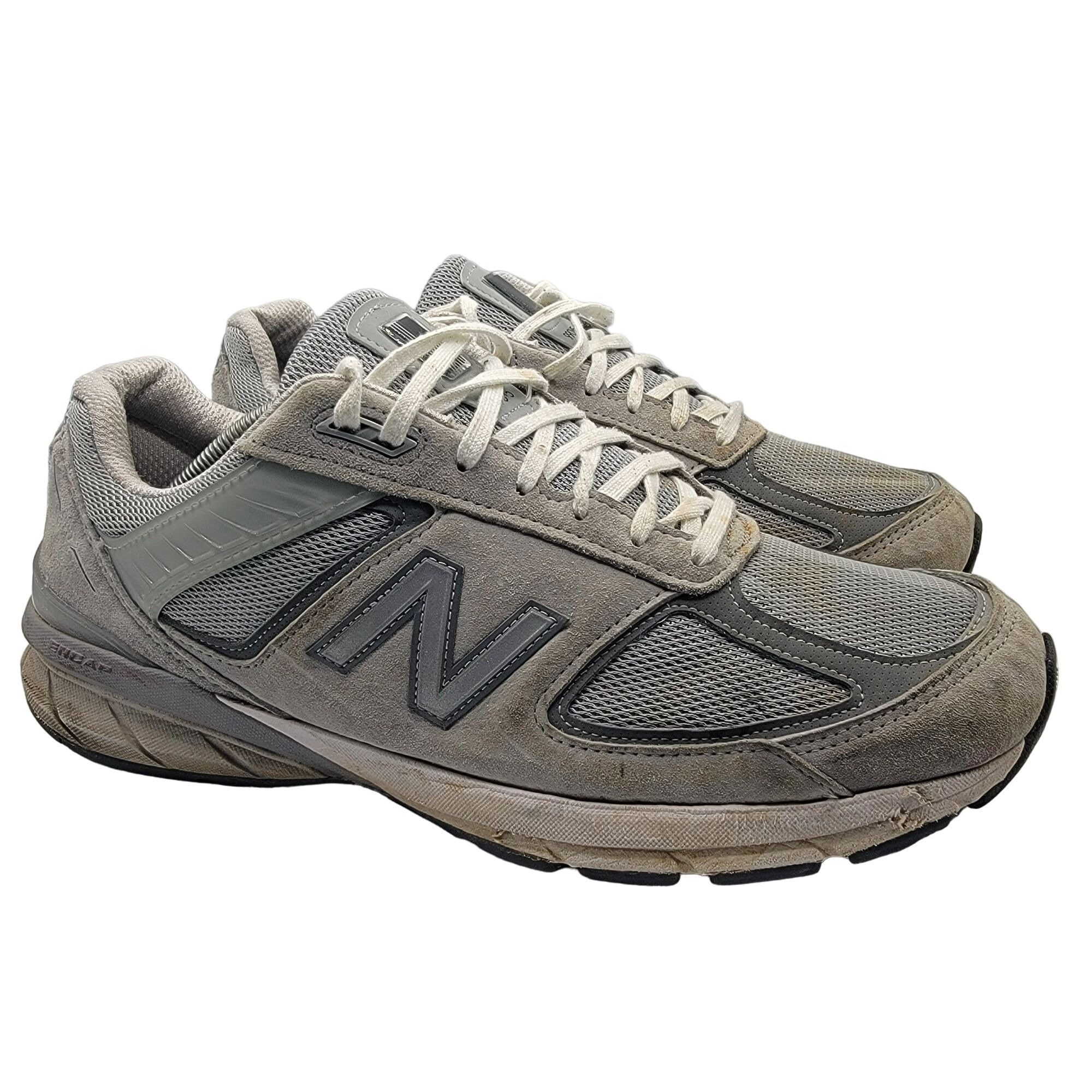New Balance 990v5 Mens 12(4E) Grey White Athletic Running Sh
