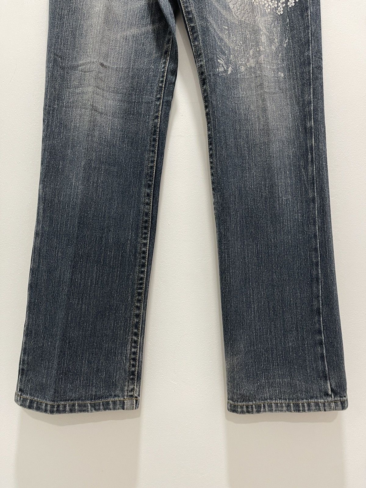 Japanese Brand × Vintage JAPANESE KOI FISH FLORAL FADED DISTRESSED DENIM JEANS Size US 30 / EU 46 - 5 Thumbnail