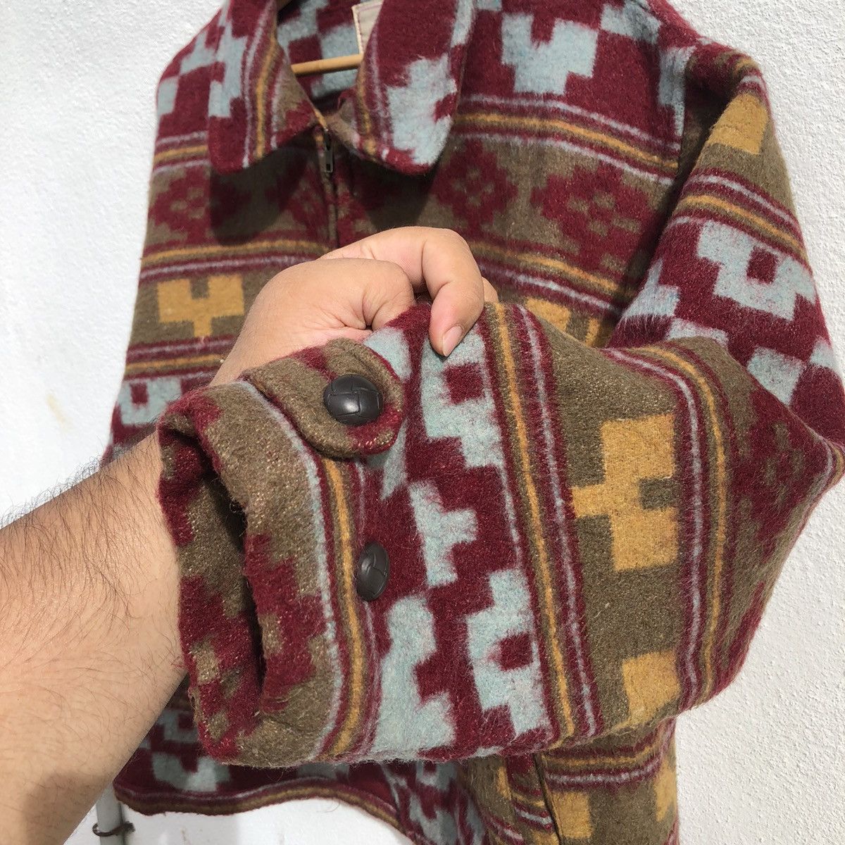 Japanese Brand VINTAGE AZTEC NAVAJO DESIGN JACKET MARVELOUS PRINTED FLEECE Size US M / EU 48-50 / 2 - 8 Thumbnail