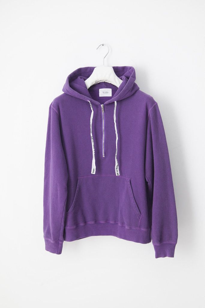 image of Takahiromiyashita The Soloist x The Letters Ss18 Purple Zip Hoodie, Men's (Size Small)