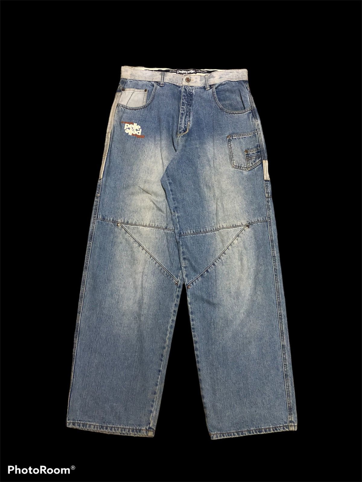 Pelle Pelle BAGGY⚡️PELLE PELLE PATCHWORK DENIM Size US 34 / EU 50 - 1 Thumbnail