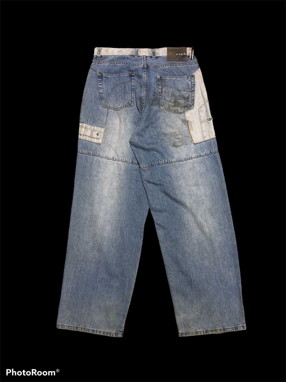 Pelle Pelle BAGGY⚡️PELLE PELLE PATCHWORK DENIM Size US 34 / EU 50 - 2 Thumbnail