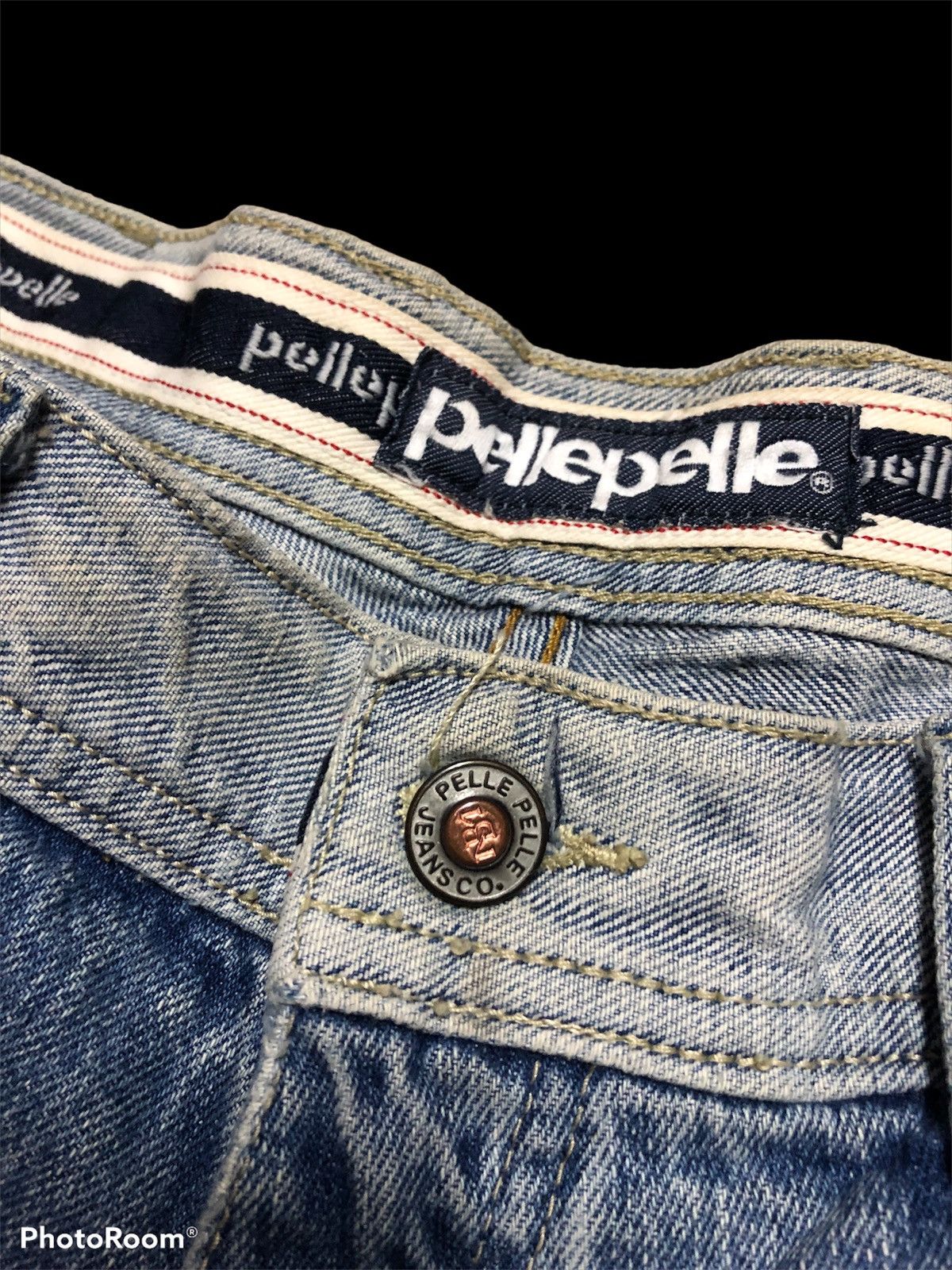 Pelle Pelle BAGGY⚡️PELLE PELLE PATCHWORK DENIM Size US 34 / EU 50 - 3 Thumbnail