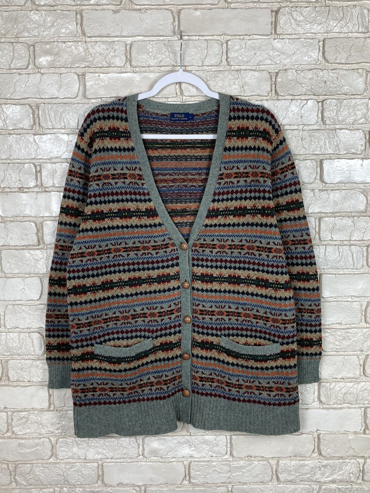 Polo Ralph Lauren Polo Ralph Lauren multi colour wool cardigan sweater Size US L / EU 52-54 / 3 - 1 Thumbnail