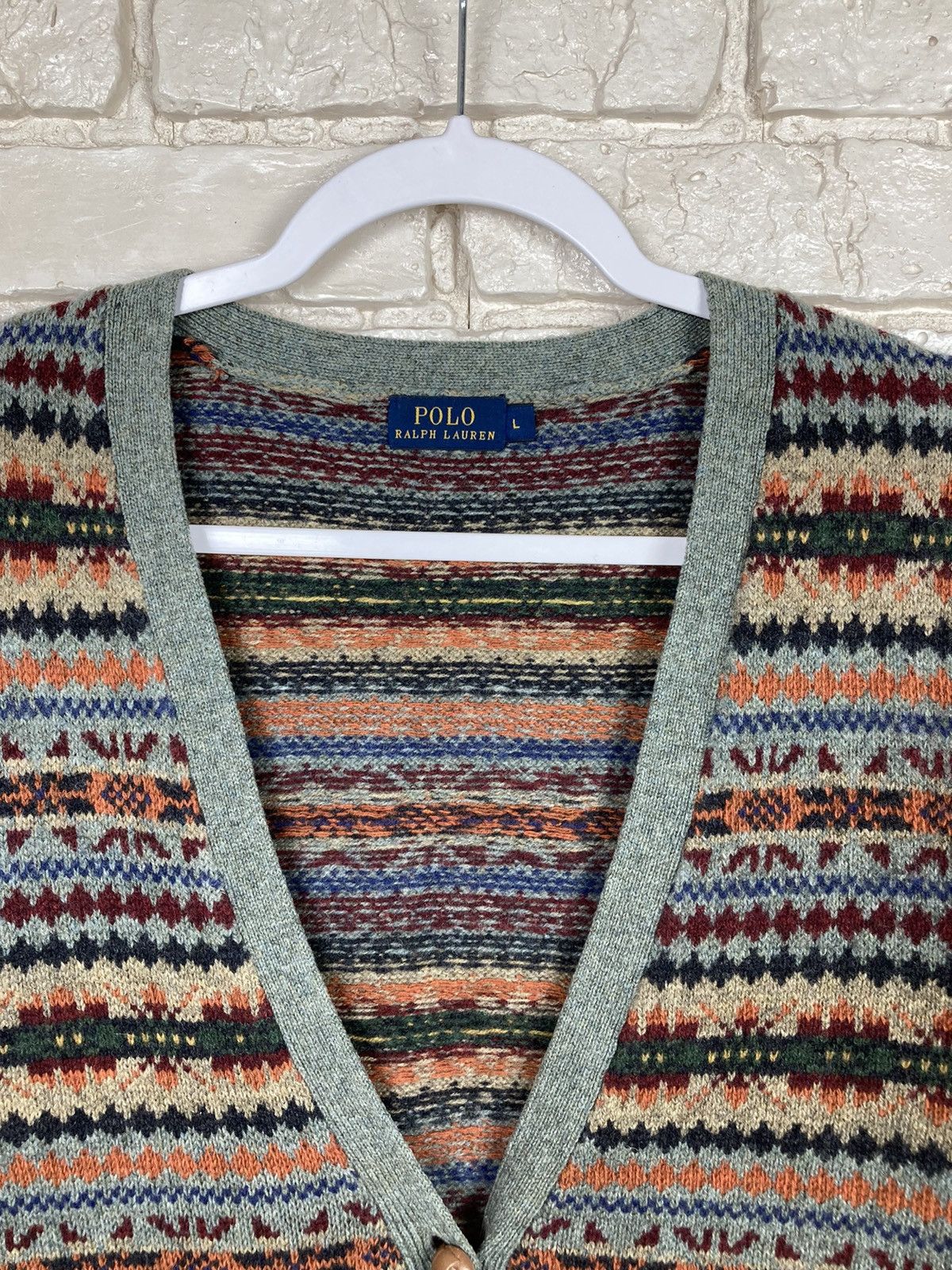 Polo Ralph Lauren Polo Ralph Lauren multi colour wool cardigan sweater Size US L / EU 52-54 / 3 - 9 Thumbnail