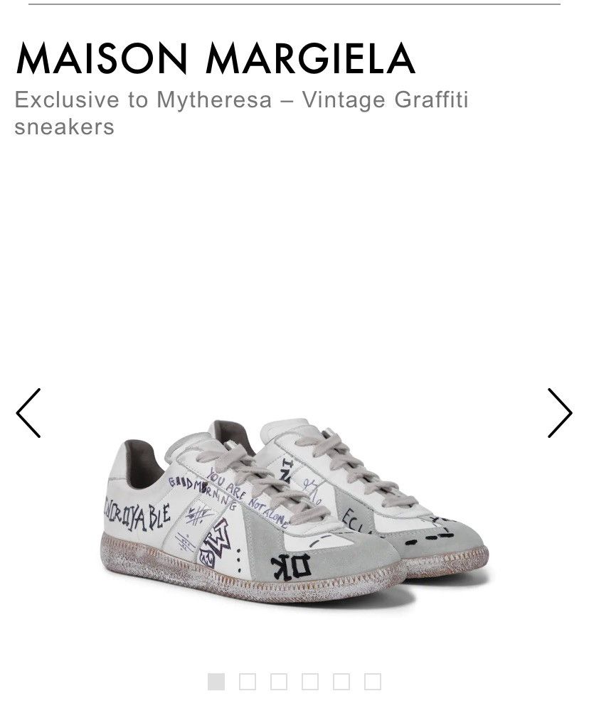 品揃え豊富で Margiela Maison Margiela Maison vintage top low GAT graffiti 靴