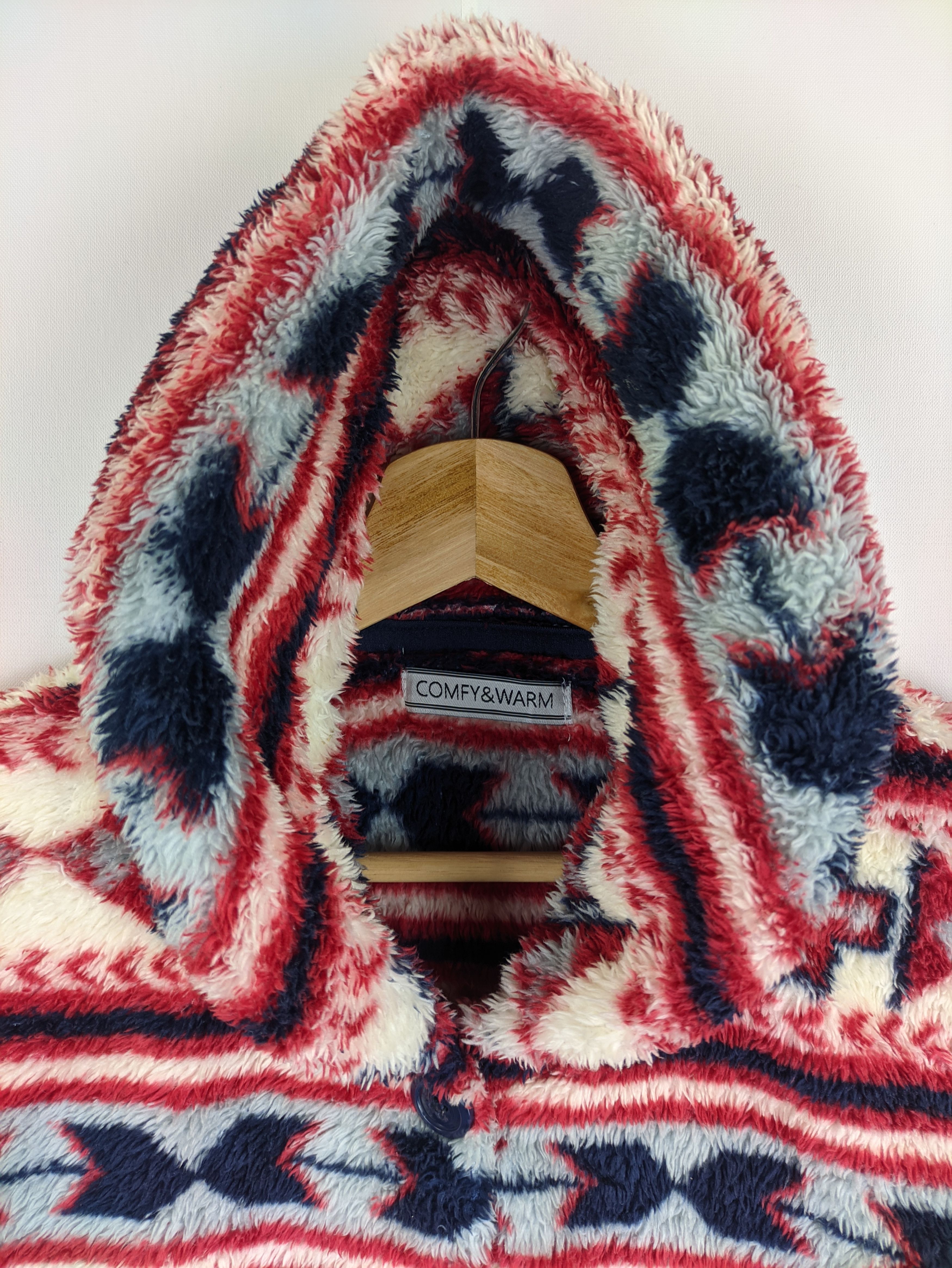 Japanese Brand Steals🔥Fleece Jacket Hooded Navajo Patterned Size US M / EU 48-50 / 2 - 3 Thumbnail