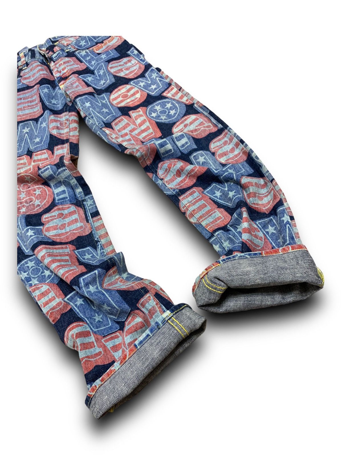 Hysteric Glamour HYSTERIC GLAMOUR KINKY JEANS FULL PRINT DESIGN JEANS DENIM Size US 29 - 12 Thumbnail