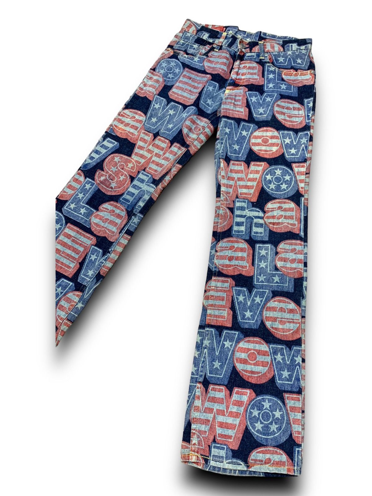 Hysteric Glamour HYSTERIC GLAMOUR KINKY JEANS FULL PRINT DESIGN JEANS DENIM Size US 29 - 6 Thumbnail