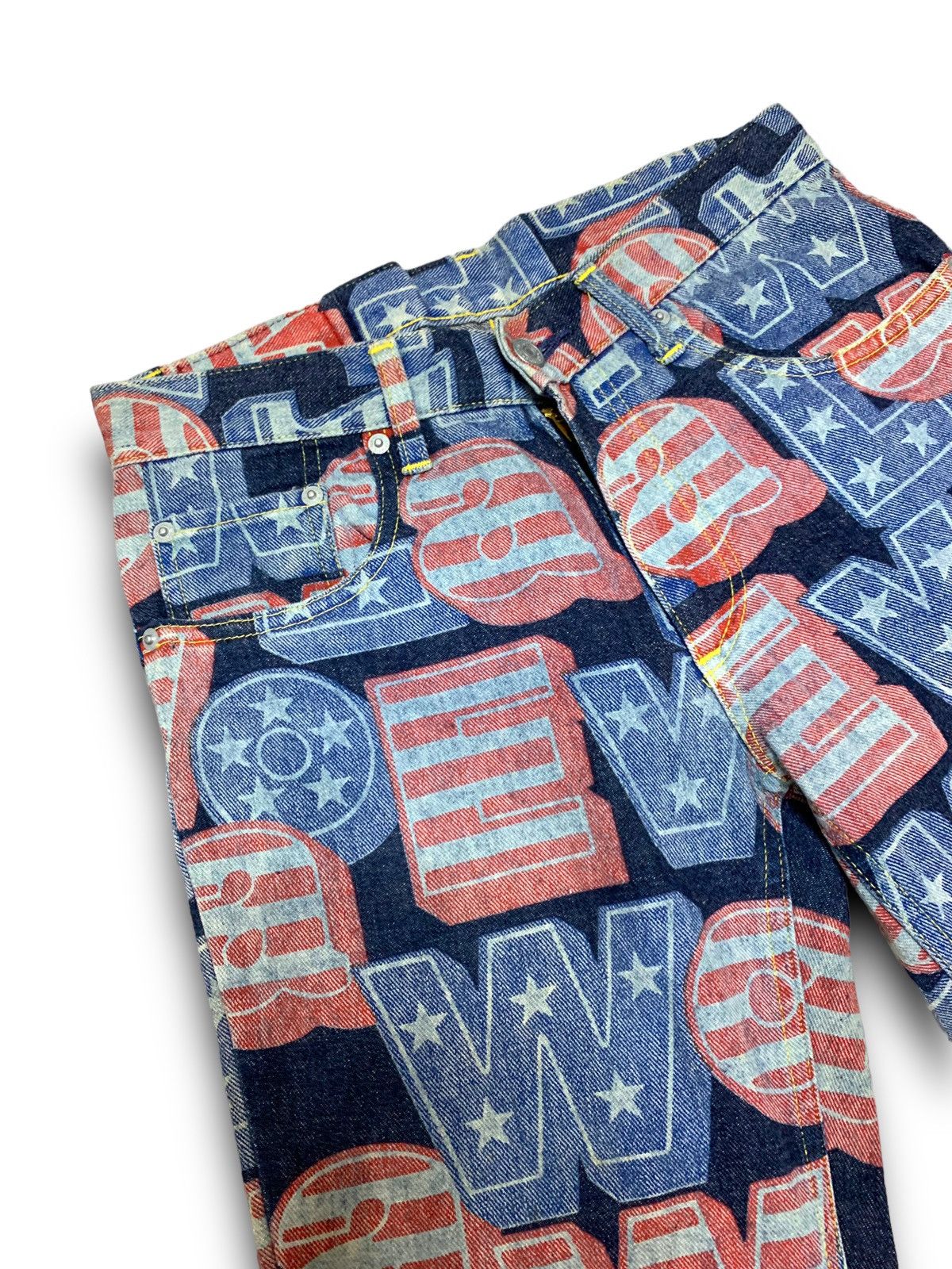 Hysteric Glamour HYSTERIC GLAMOUR KINKY JEANS FULL PRINT DESIGN JEANS DENIM Size US 29 - 11 Thumbnail