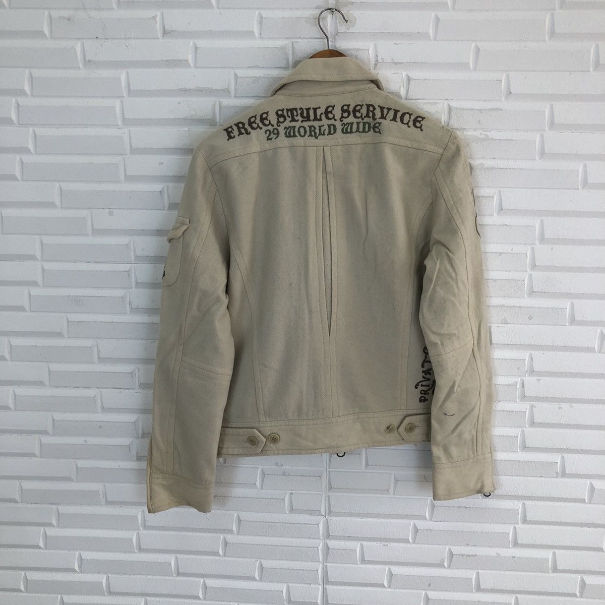 Japanese Brand VINTAGE 291295=HOMME VARSITY BIG LOGO JACKET Size US M / EU 48-50 / 2 - 6 Thumbnail