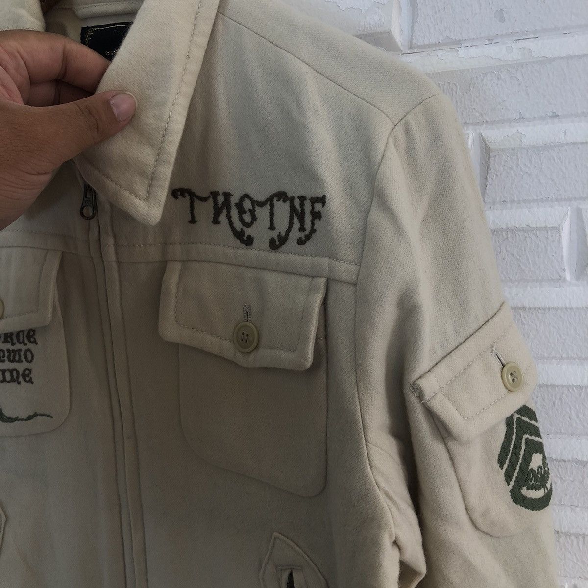 Japanese Brand VINTAGE 291295=HOMME VARSITY BIG LOGO JACKET Size US M / EU 48-50 / 2 - 4 Thumbnail