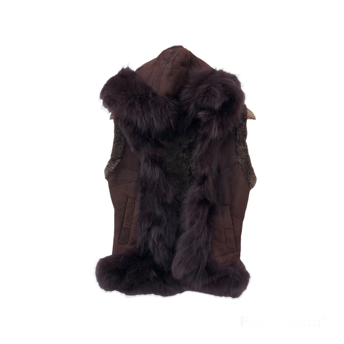 VINTAGE MINK FUR LINING VEST PATCHWORK BODY SHAKE