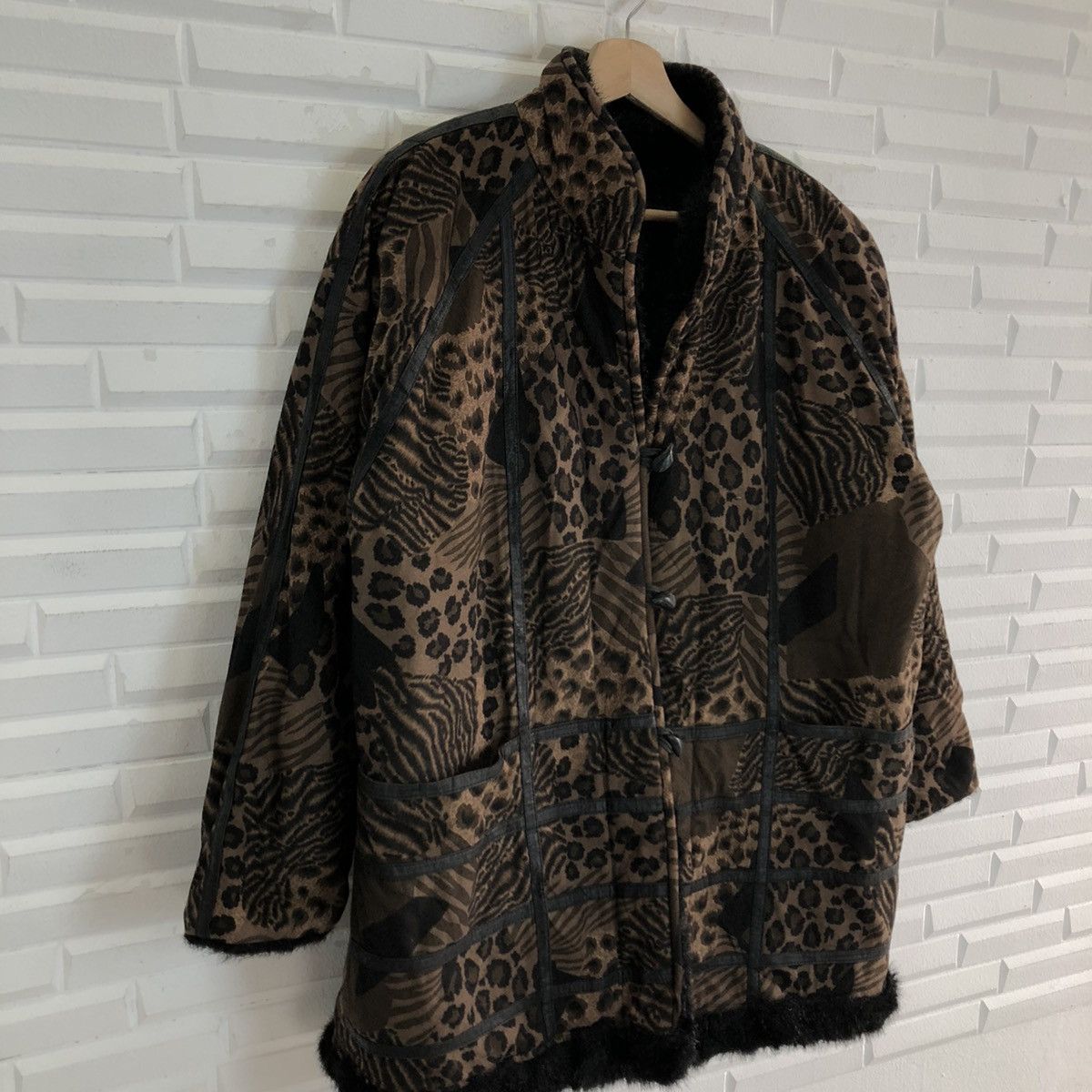Japanese Brand VINTAGE MINK FUR LINING JACKET TIGER STRIPED DESIGN Size US M / EU 48-50 / 2 - 6 Thumbnail