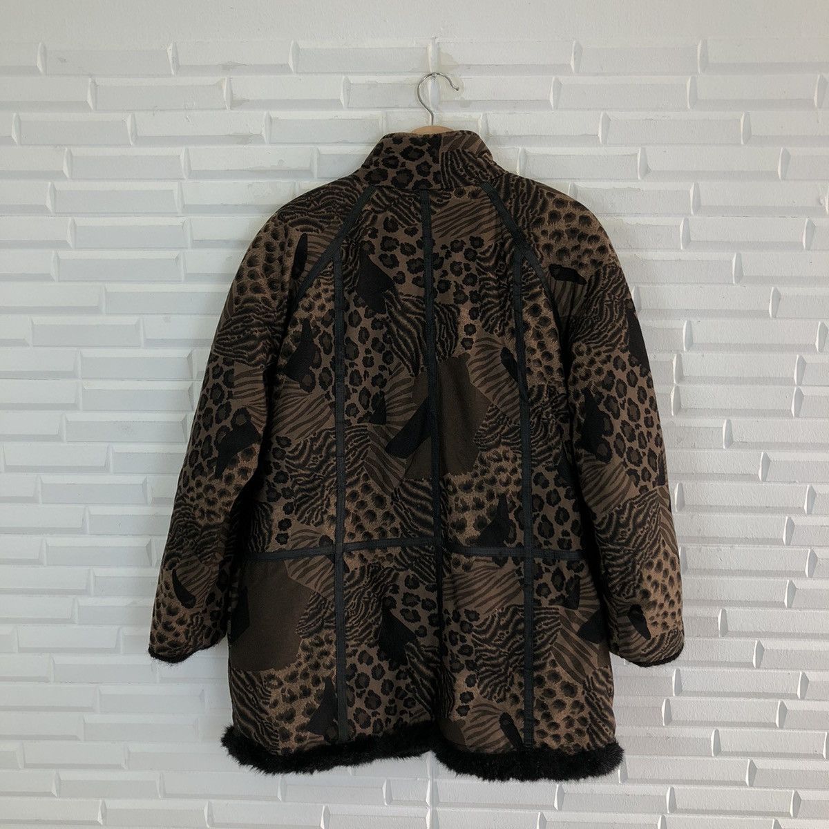 Japanese Brand VINTAGE MINK FUR LINING JACKET TIGER STRIPED DESIGN Size US M / EU 48-50 / 2 - 10 Thumbnail