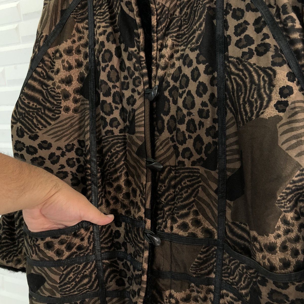 Japanese Brand VINTAGE MINK FUR LINING JACKET TIGER STRIPED DESIGN Size US M / EU 48-50 / 2 - 9 Thumbnail