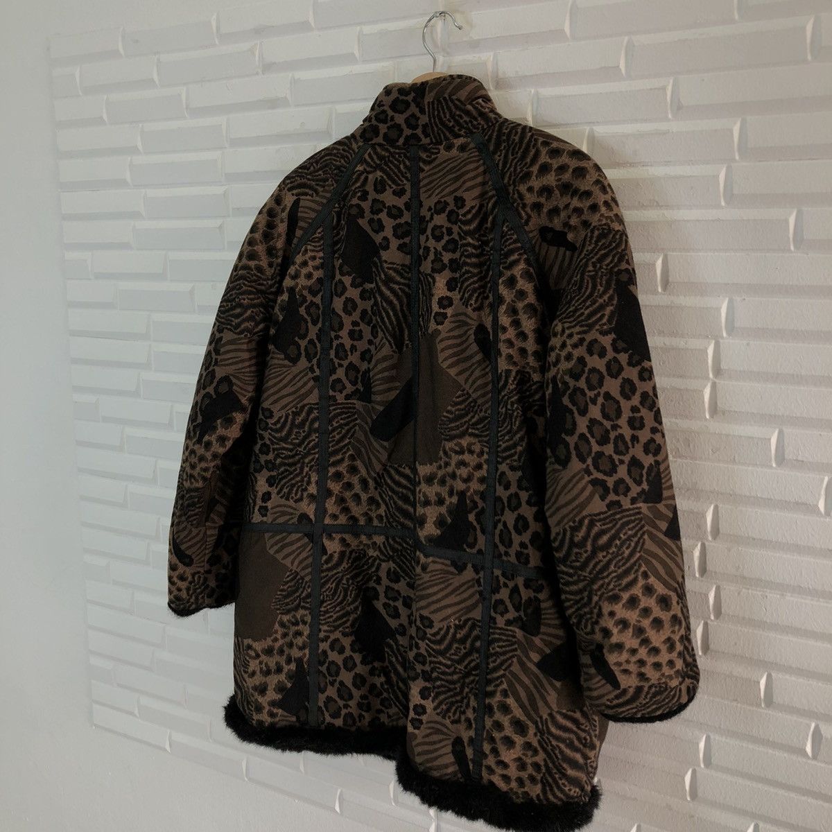 Japanese Brand VINTAGE MINK FUR LINING JACKET TIGER STRIPED DESIGN Size US M / EU 48-50 / 2 - 11 Thumbnail