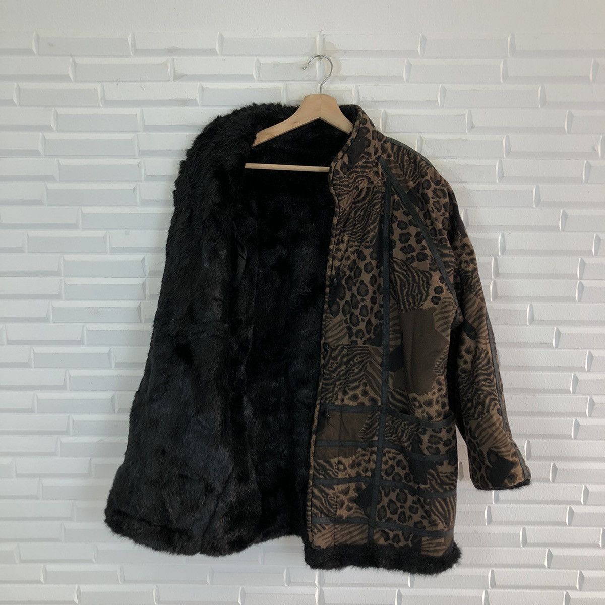Japanese Brand VINTAGE MINK FUR LINING JACKET TIGER STRIPED DESIGN Size US M / EU 48-50 / 2 - 12 Thumbnail