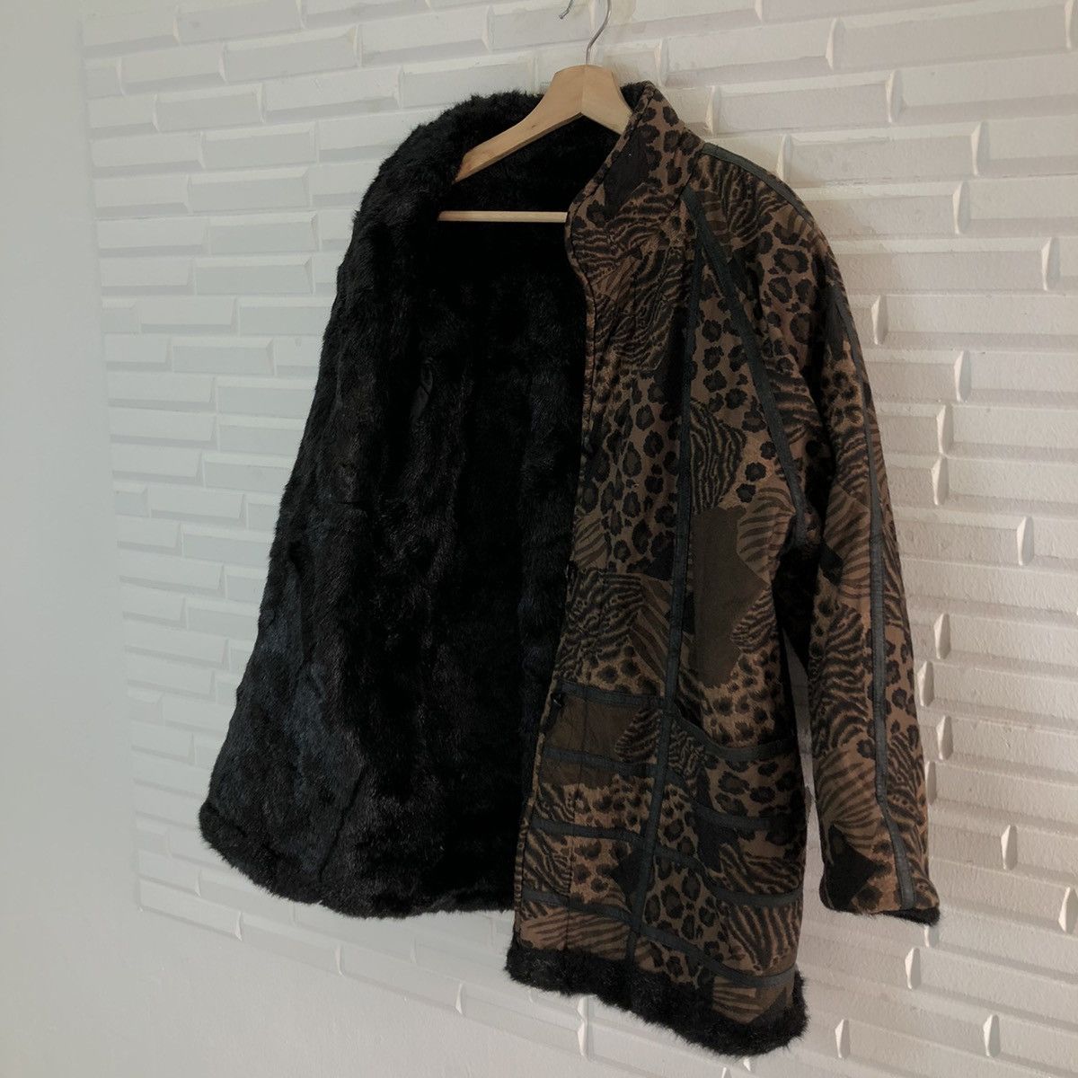 Japanese Brand VINTAGE MINK FUR LINING JACKET TIGER STRIPED DESIGN Size US M / EU 48-50 / 2 - 13 Thumbnail