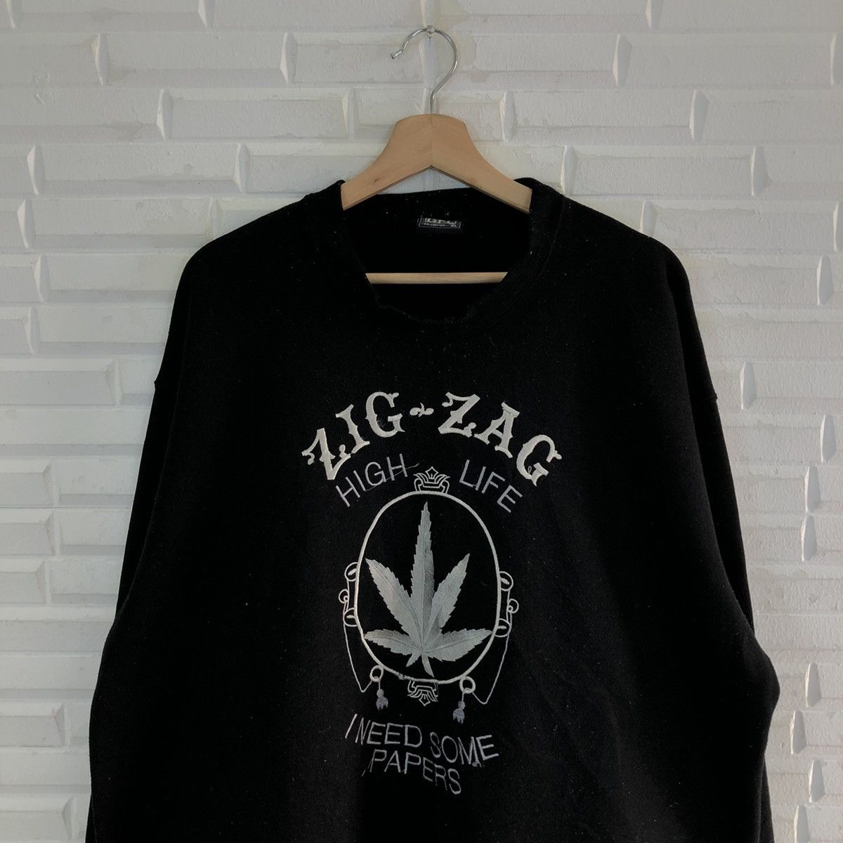 Japanese Brand VINTAGE ZIG ZAG HIGH LIFE SWEATSHIRT EMBROIDERED BIG LOGO Size US XL / EU 56 / 4 - 3 Thumbnail
