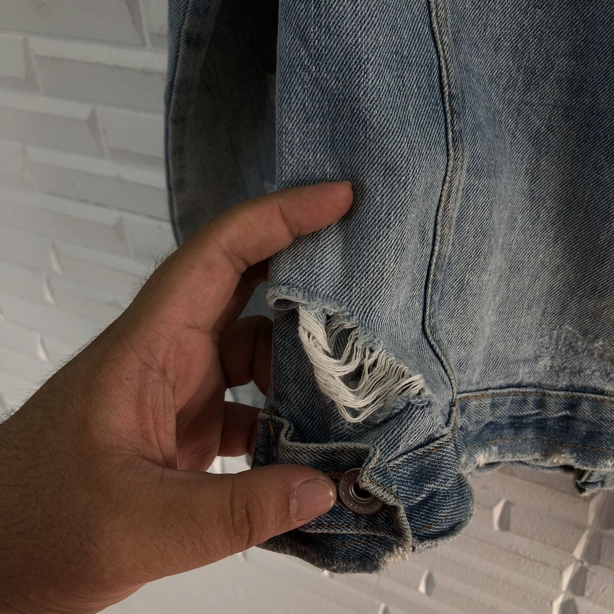 Other VINTAGE TRAFALUC DENIM WEAR ZARA DISTRESSED DENIM JACKET Size US M / EU 48-50 / 2 - 12 Thumbnail