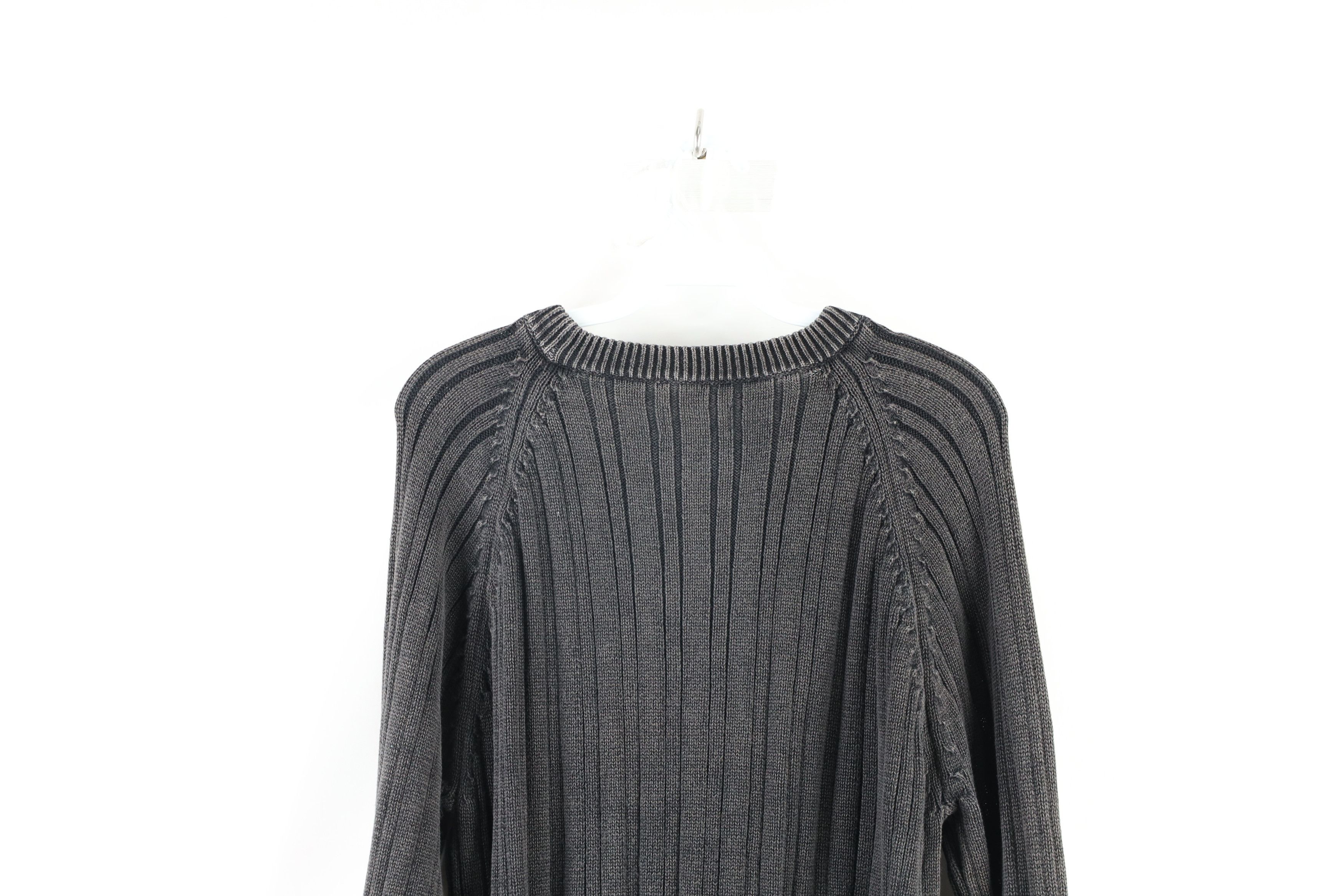 Vintage Streetwear Vintage Faded Chunky Ribbed Crewneck Sweater Size US L / EU 52-54 / 3 - 6 Thumbnail