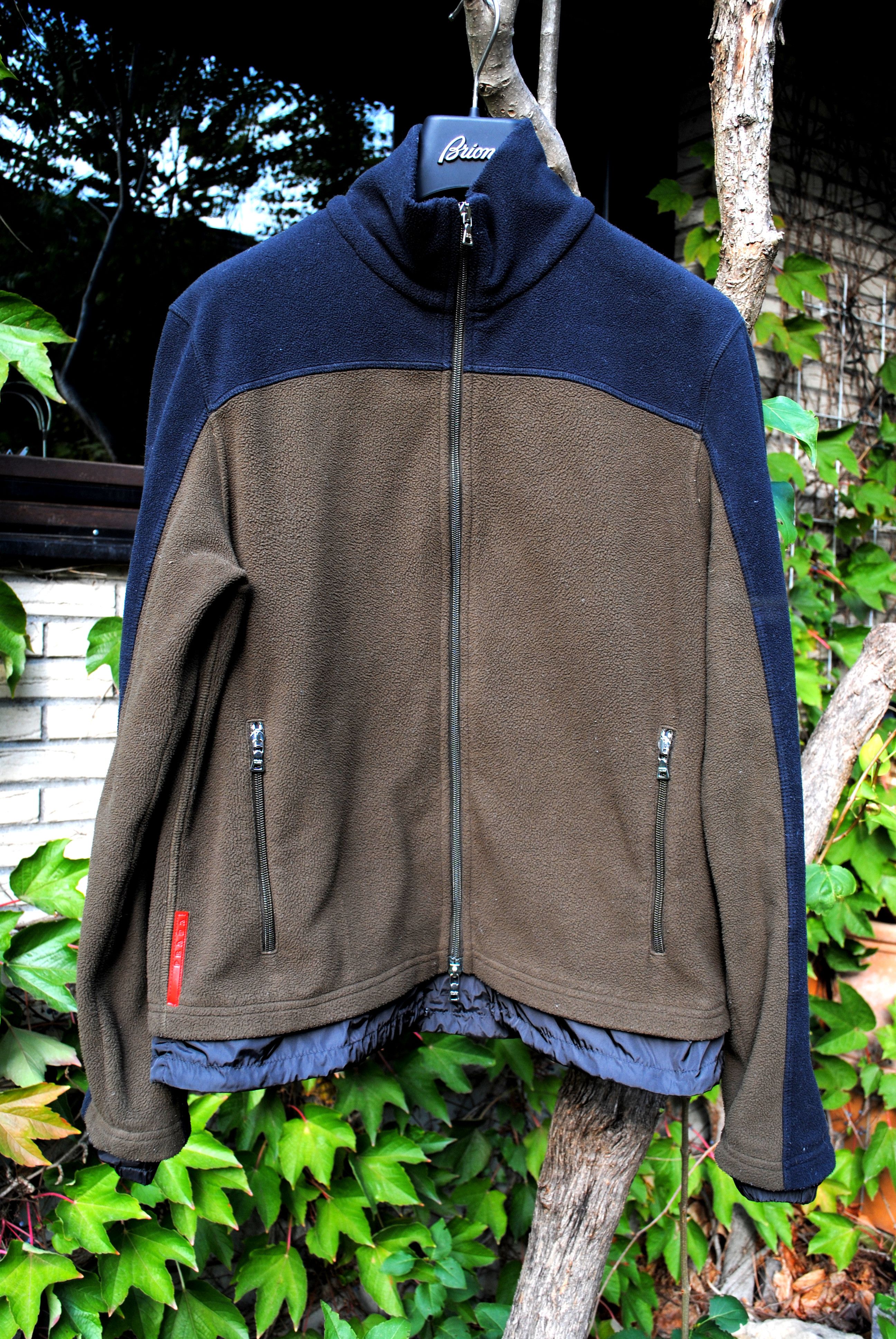 トップス 00s PRADA fur elbow patch zipup knit s-l1200.jpg