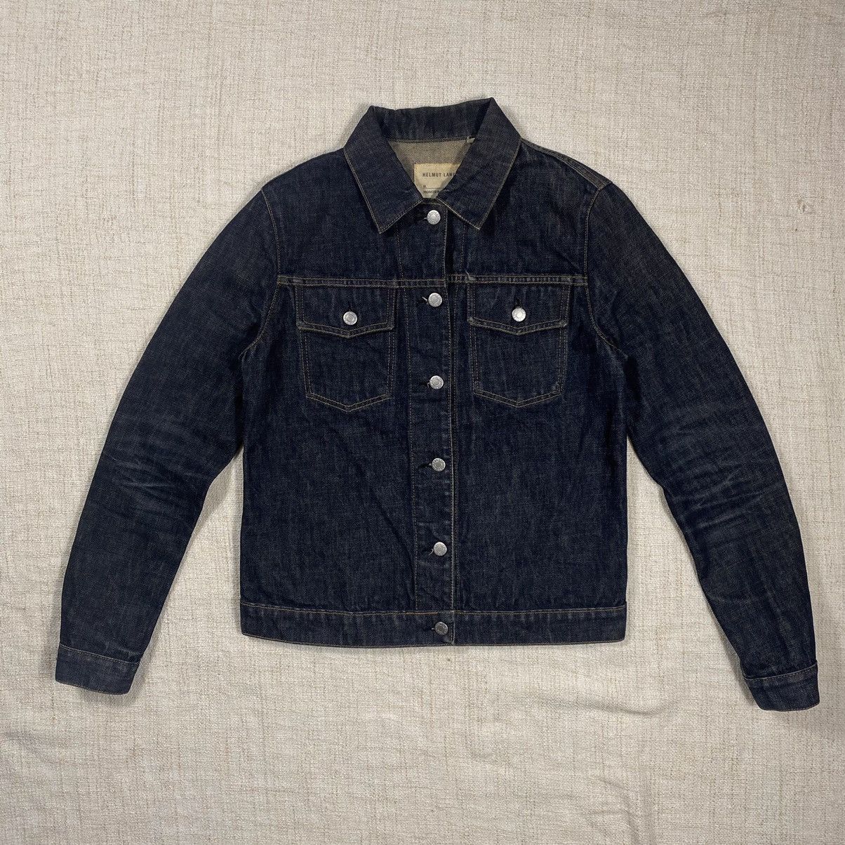 image of Authentic Helmut Lang Women Trucker Type Iii Denim Jacket in Indigo Denim