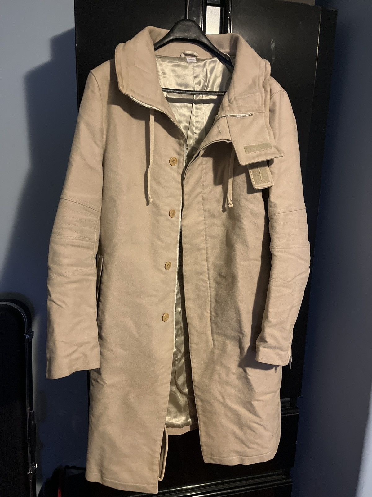 image of Helmut Lang OG Astro Long Coat in Bone, Men's (Size Medium)