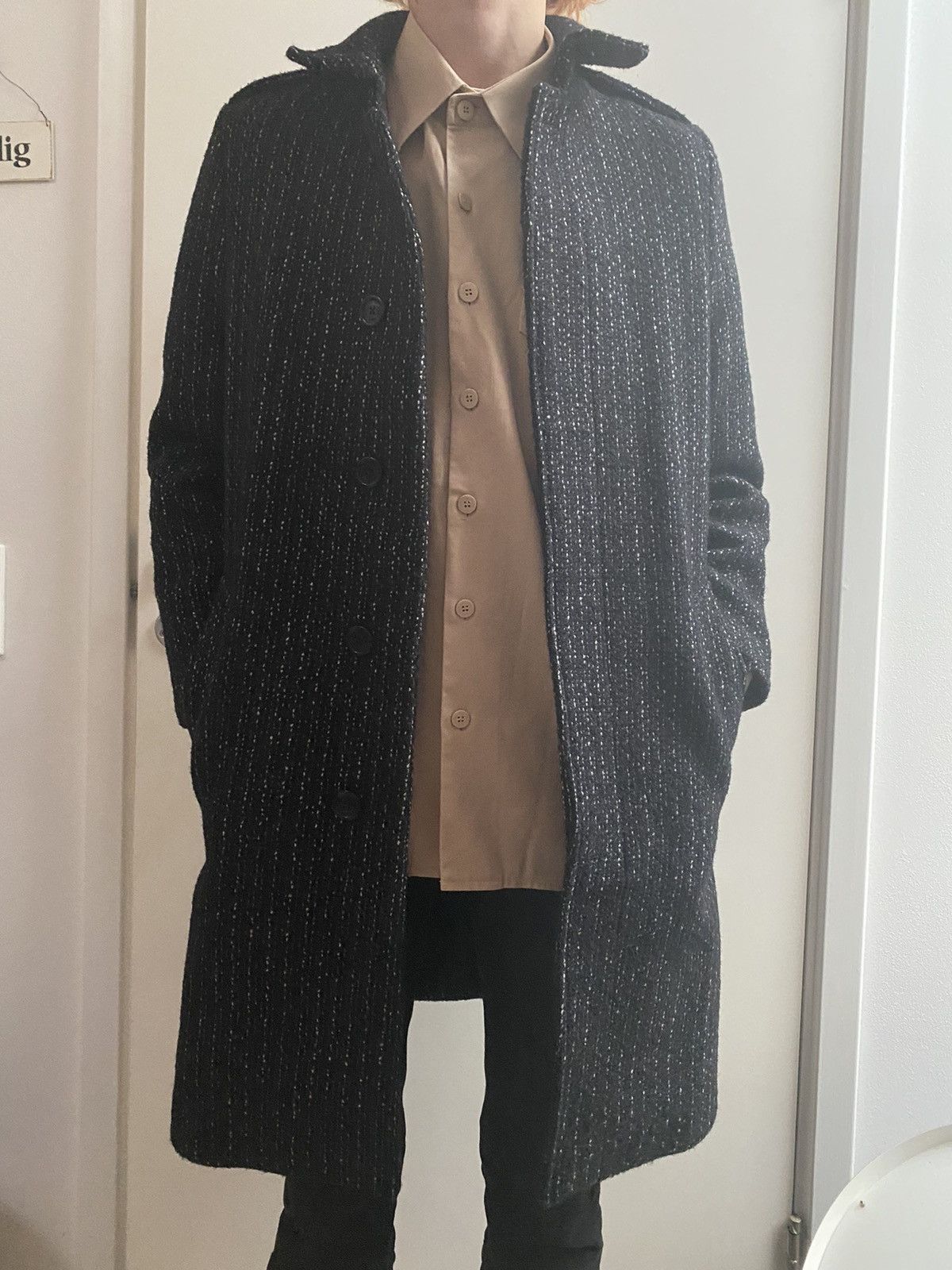 Celine × Hedi Slimane CELINE HEDI SLIMANE ONE OF A KIND WOOL COAT Size US M / EU 48-50 / 2 - 5 Thumbnail