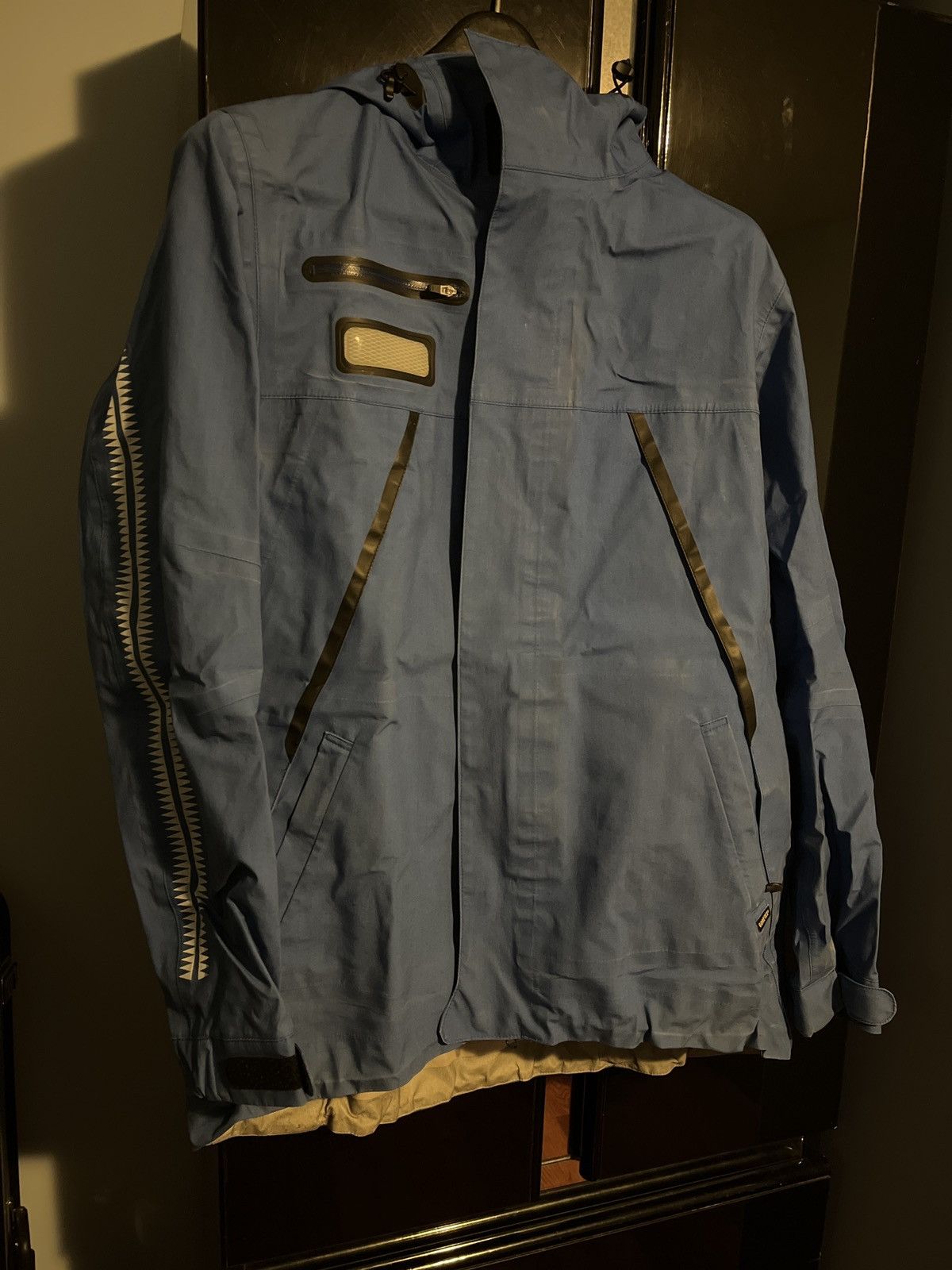 image of Undercover Scab Tattoo Gotetex Parka in Blue, Men's (Size Medium)