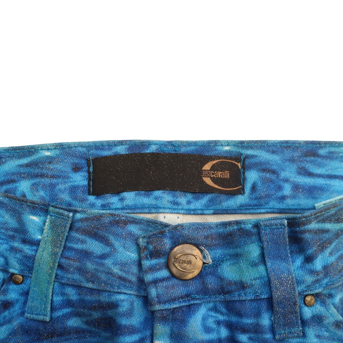Just Cavalli × Roberto Cavalli Vintage Just Cavalli Printed Aqua Pants Size US 28 / EU 44 - 4 Thumbnail