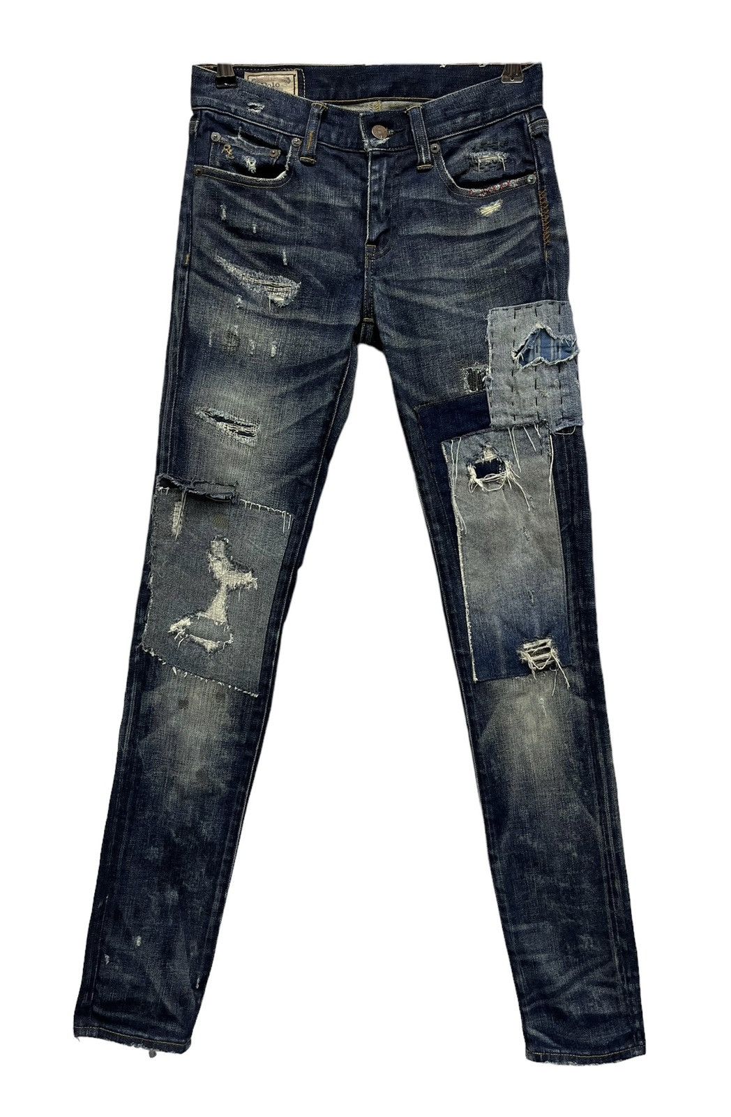 Polo Ralph Lauren POLO RALPH LAUREN TOMPKINS SKINNY Distressed Reworked Denim Size 27" / US 4 / IT 40 - 1 Thumbnail