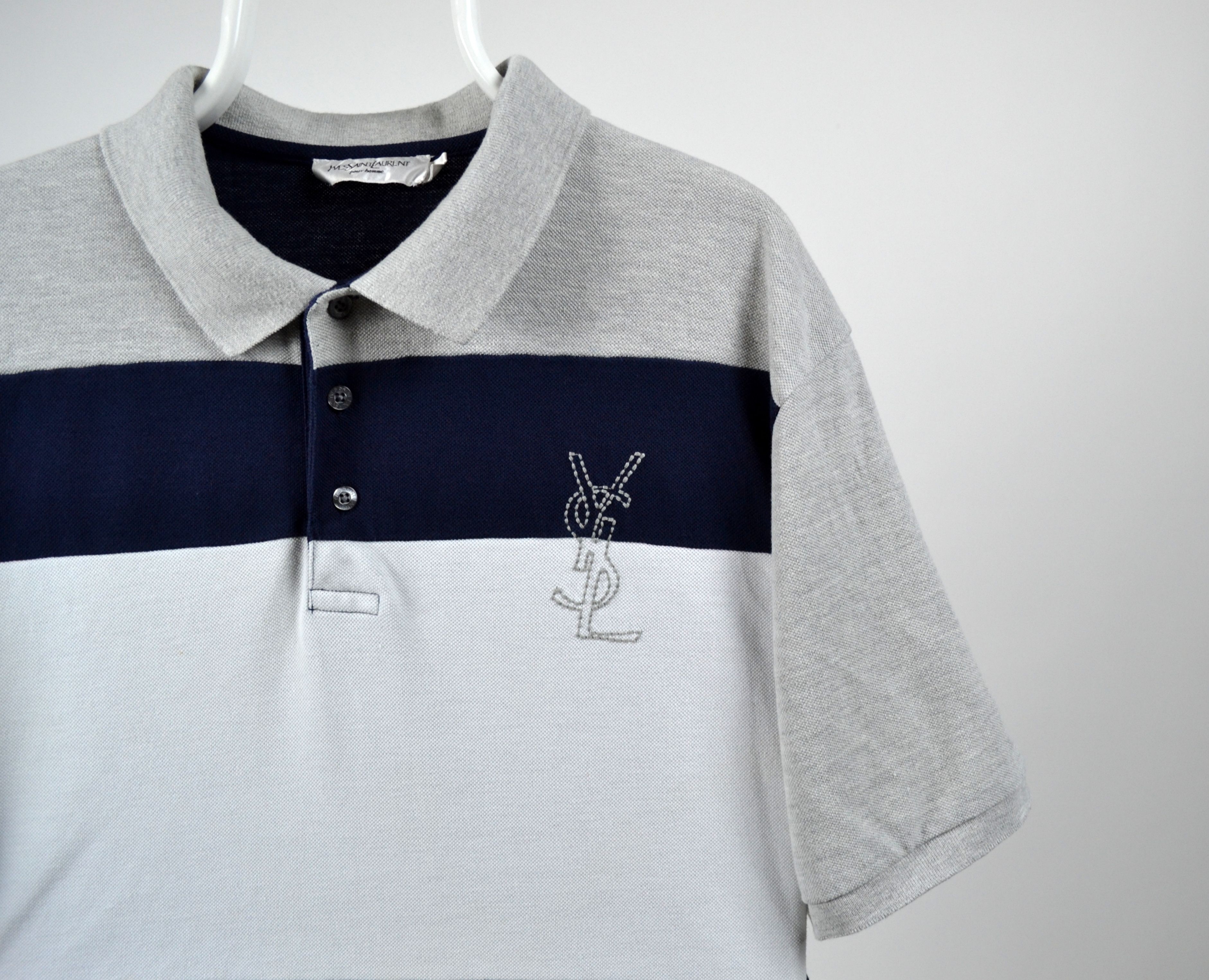 Vintage × Yves Saint Laurent YSL Yves Saint Laurent Polo Shirt Vintage Size US XXL / EU 58 / 5 - 4 Thumbnail