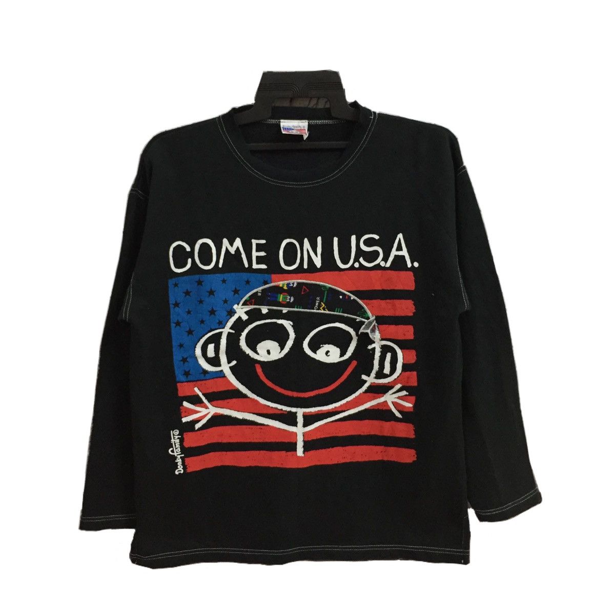 Vintage Vintage DONKY FAMILY sweatshirt Come on Usa fits M Size US M / EU 48-50 / 2 - 1 Thumbnail