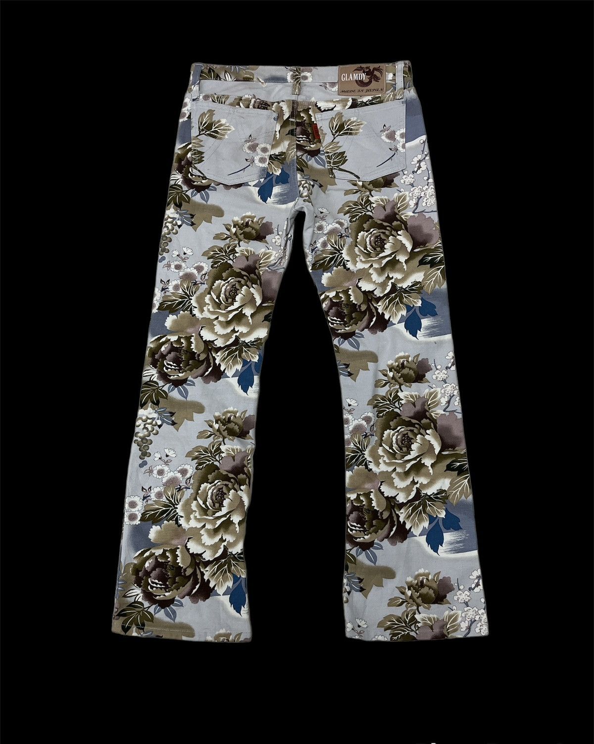 Hysteric Glamour Vintage Glamdy Japan Floral Slim Flare Denim Pants Size US 29 - 2 Thumbnail