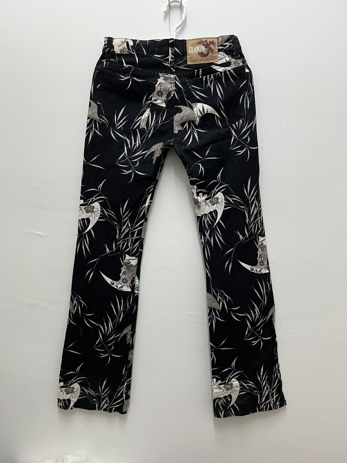 Japanese Brand Vintage Glamdy Japan Black Slim Flare Denim Pants Size US 28 / EU 44 - 3 Thumbnail
